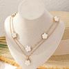 Creative and Fashionable New Five-petal Flower Necklace Set Lucky Five-leaf Flower Necklace Set