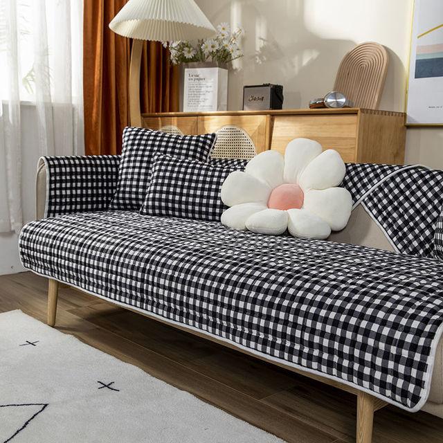 Thick Plush Sofa Cushion Four Seasons Non -Slip Thermal Insulation Sofa Towel Milk Velvet Cushion Universal Sofa Decoration Cover