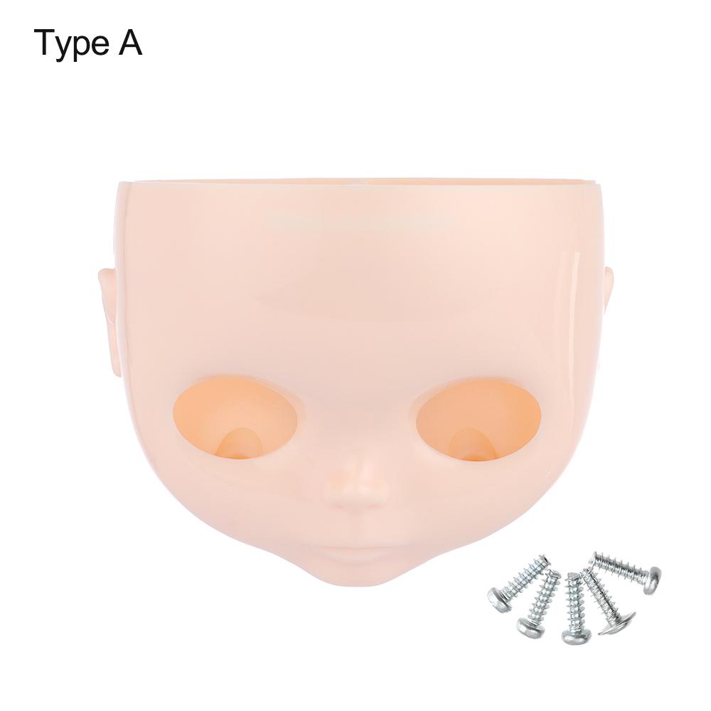 1PC 1/6 Blyth DIY Doll Factory Dolls Faceplate With Backplate 30cm Plastic Blyth No Makeup Face and Screw Toys Accessories