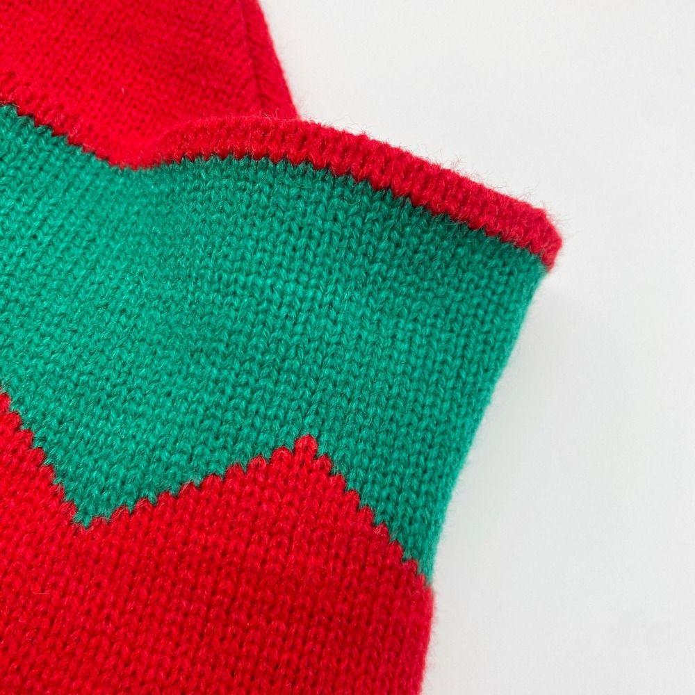 Strip Plush Ball Soft Beanie Cloth Accessories Santa Hat Knitted Christmas Hat  Winter&Autumn