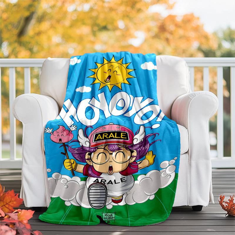 Arale Printed Throw Blanket—soft,warm;versatile Blanket for All Seasons—perfect As &air-conditioning Throw,nap Blanket