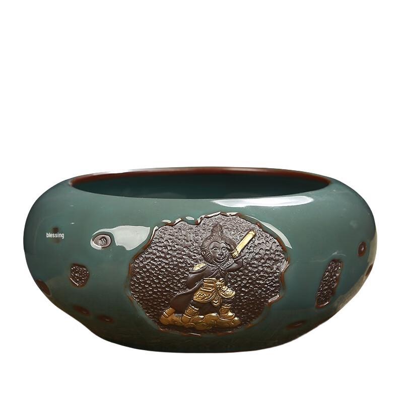 Керамический умывальник для чая глазурованный из печи Жу