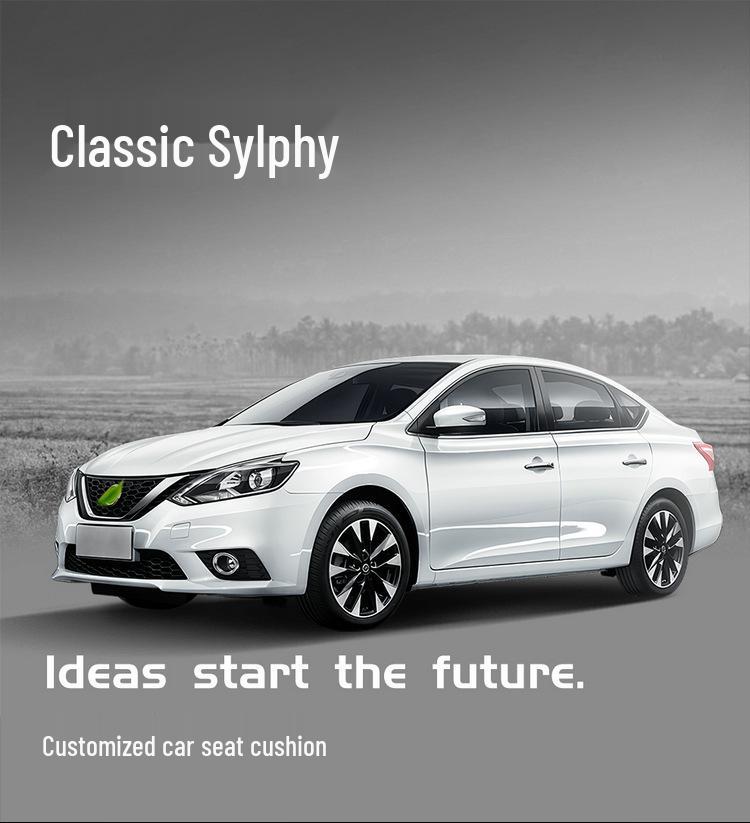 Classic Sylphy Leather Car Seat Cushion - Full Coverage All-Season Universal Cover