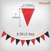 Uni Pre-Strung Black and Red Triangle Flag Banner Garland for Graduation Baby Shower Birthday Party Decorations Indoor Outdoor Photo Backdrop