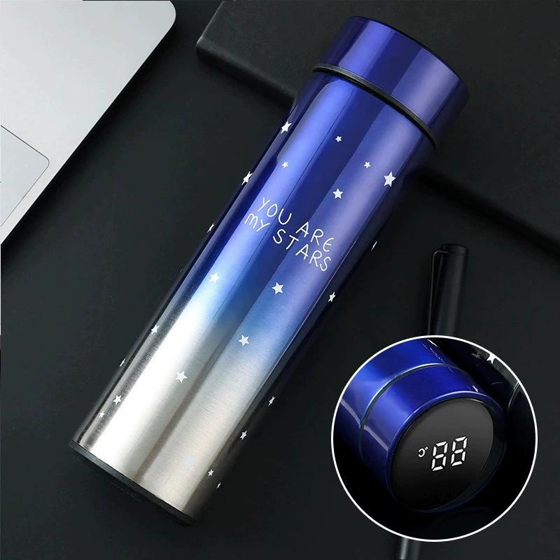 304 Stainless Steel Smart Thermos Cup: Double-Layer Vacuum Design with Temperature Display, Ideal for Business and Office Use, Customizable Logo.