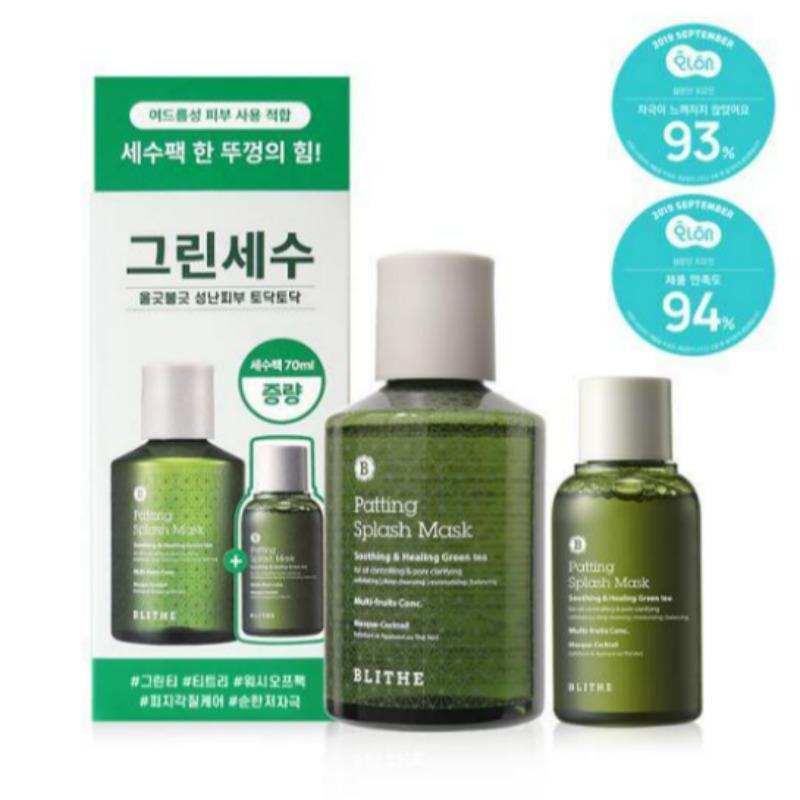 

Blithe Patting Splash Mask Soothing & Healing Green Tea Set (150ml + 70ml)