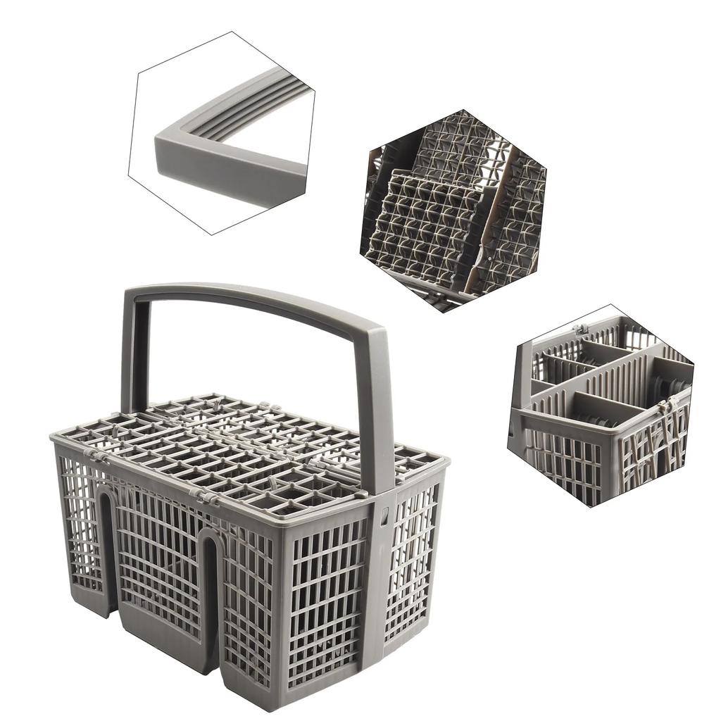 Dishwasher Cutlery Basket For Bosch For Constructa Plastic Gray Color Part Number 11018806 (Replaces 668270/00668270)