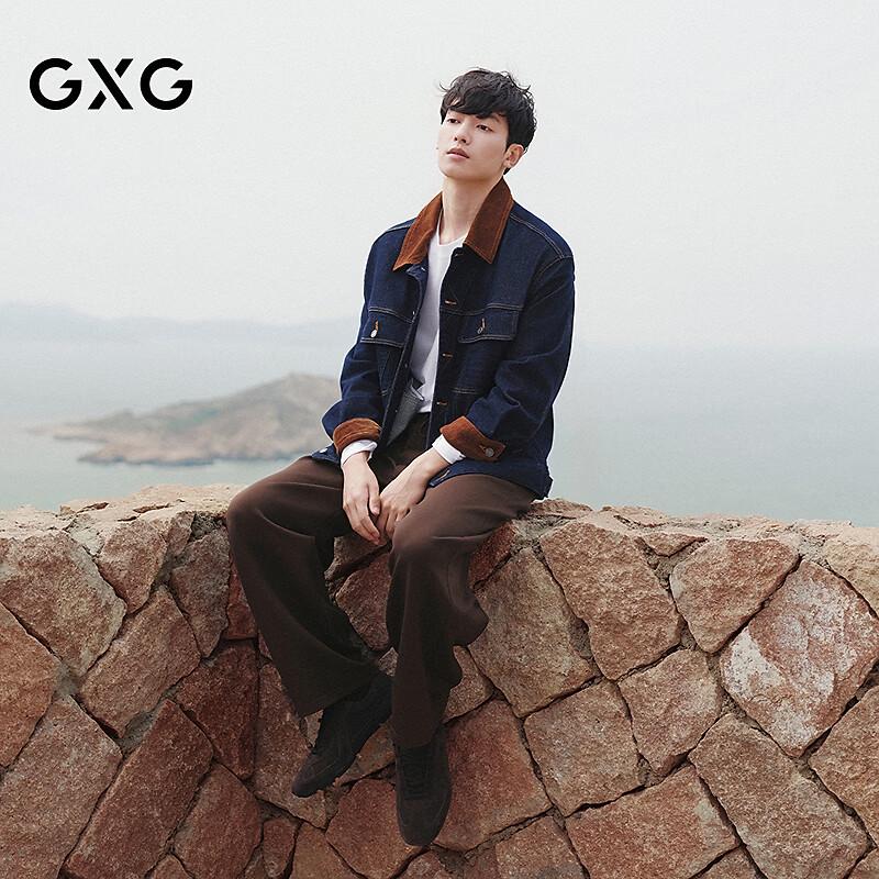 GXG Men's Corduroy Patchwork Denim Jacket