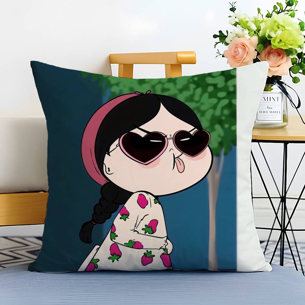Niedlich Lustig Hübsch Persönlichkeit Mädchen Kissenbezug Bedruckt Gebürstetes Fleece Kissen Babyhaut-Touch Umweltfreundlicher Farbsublimat