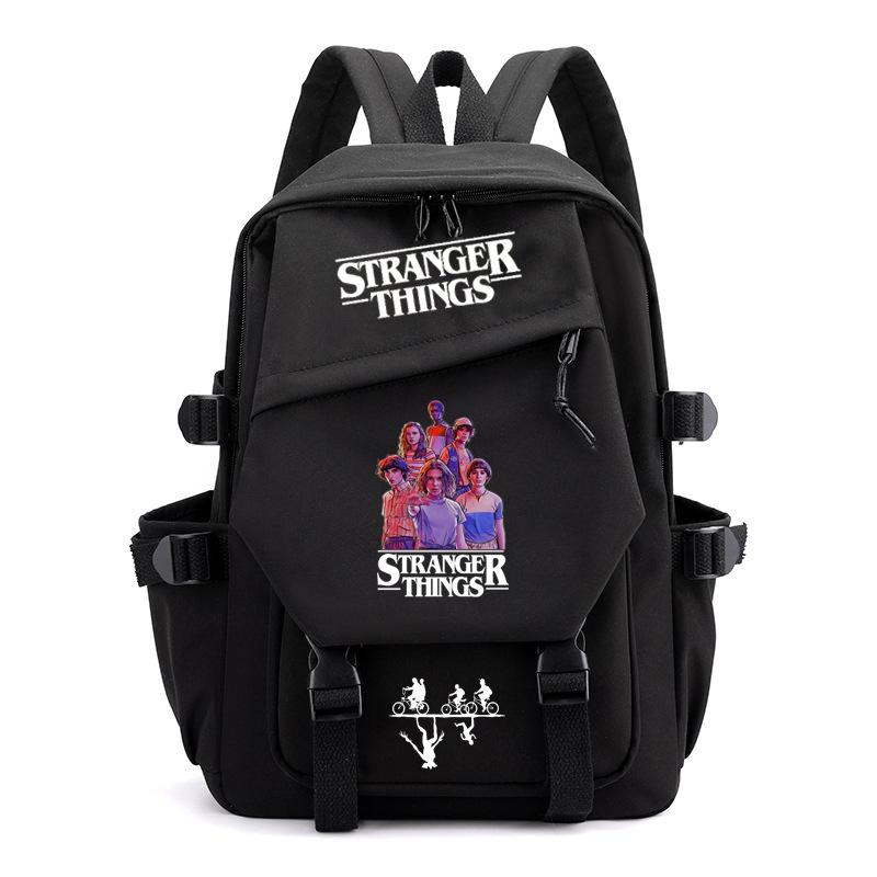 Stranger Things Mintás Hátizsák Tinédzsereknek Iskolatáska Divatos Nagy Kapacitású Könnyű Tartós
