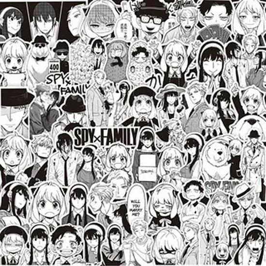 Spy X Family Anime Stickers: Loid, Yor, Anya for Journals and DIY Décor