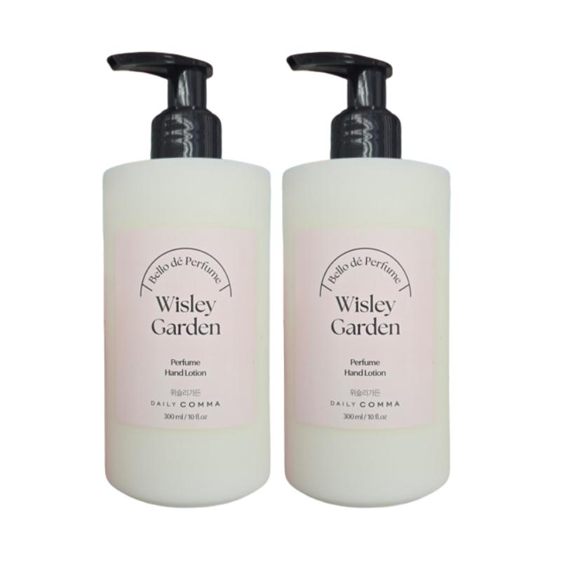 Daily Comma Bello de Perfume Handlotion 300ml – Wisley Garden Blumig-Grüner Duft, Feuchtigkeitsspendende Handpflege, Weiches Moschus-Finish