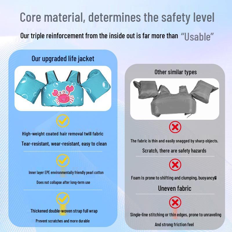 Children's Cartoon Flotation Suit and Armbands Swimming Gear