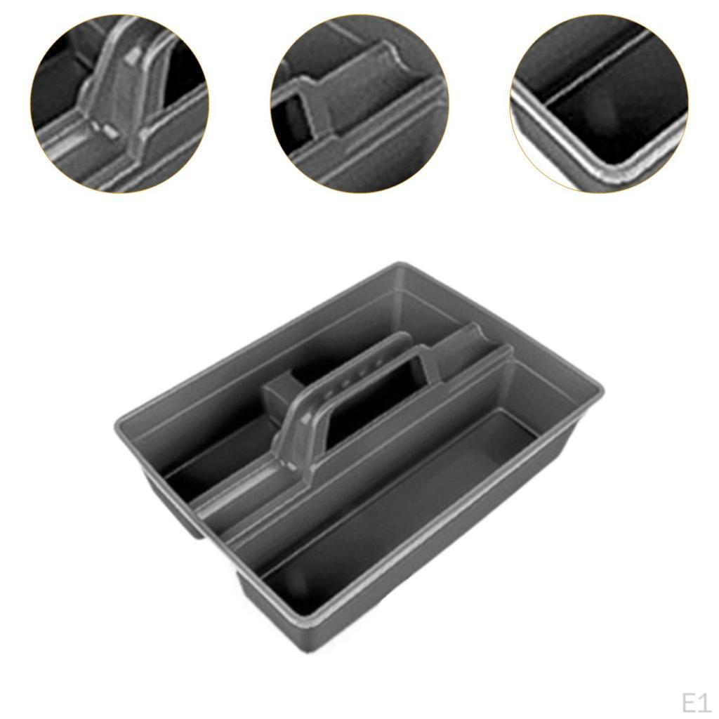 Cleaning Product Organizer Storage Tray with Handle Grey Basket 38.5x27.5x11.5cm for