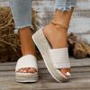 Fashion New Summer Shoes Woman Outdoor Platform Casual Round Toe Sandals Plus Size Simple Design Ladies Slippers for Daily Hot Sale