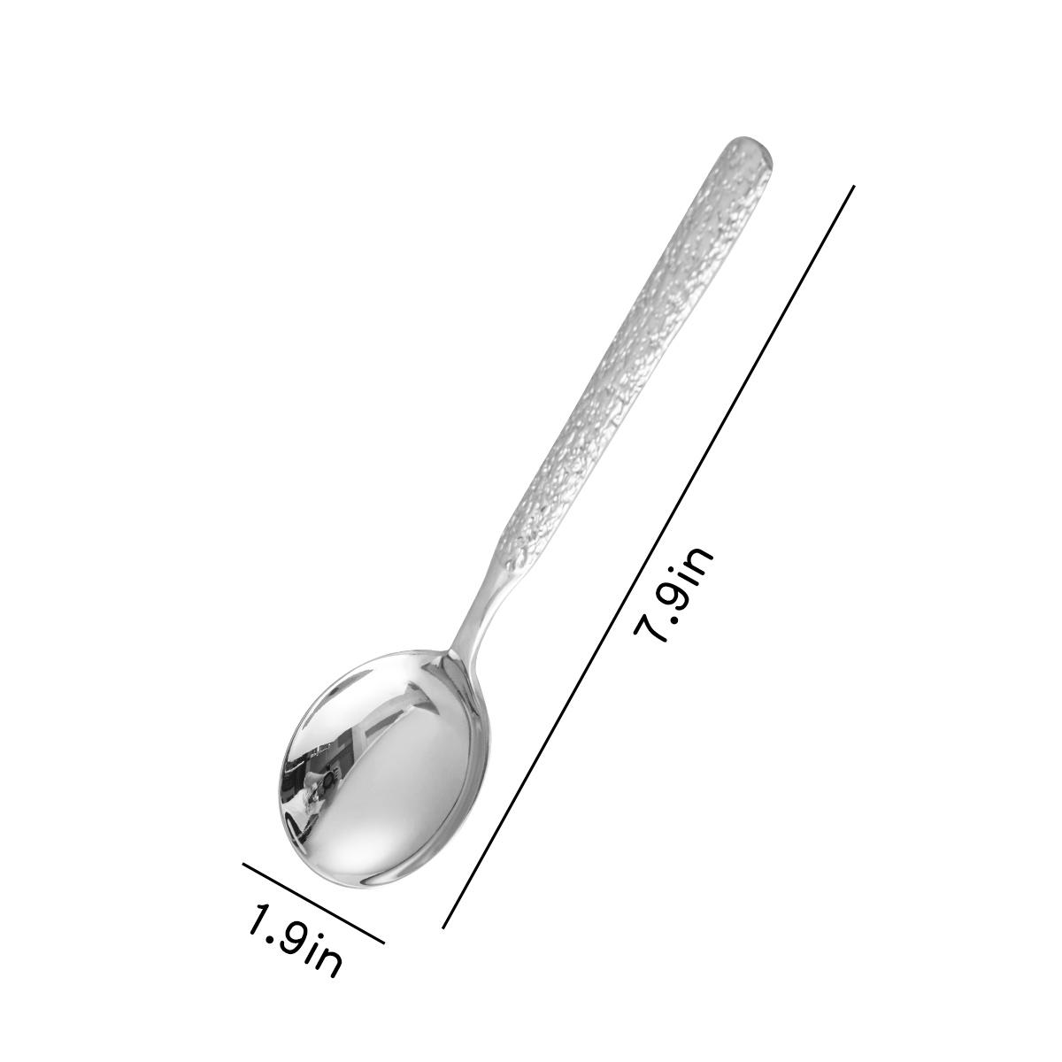

Кофейная ложка из нержавеющей стали 304 Прочные чайные ложки Круглая головка Десертная ложка Бытовая посуда Кухонные столовые приборы