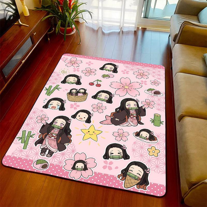 Nezuko Floor Mat Rug Carpet Non Slip Soft Area Rug Bedroom Living Room Home Decoration -QJY