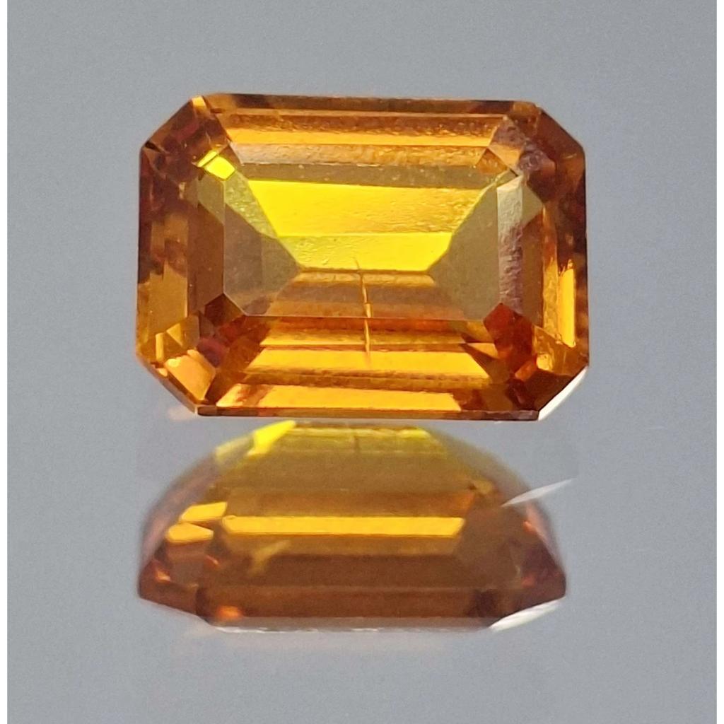Certified Natural Orange Citrine Emerald Cut 7-9 Ct Beautiful Loose Gemstone