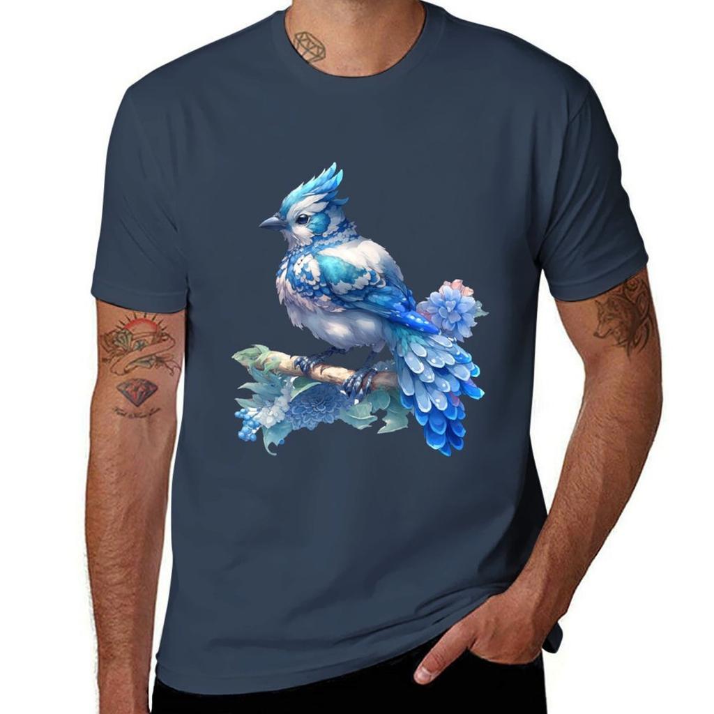 Blue Bird Tshirt Gym Exercise Short Sleeve Tshirt