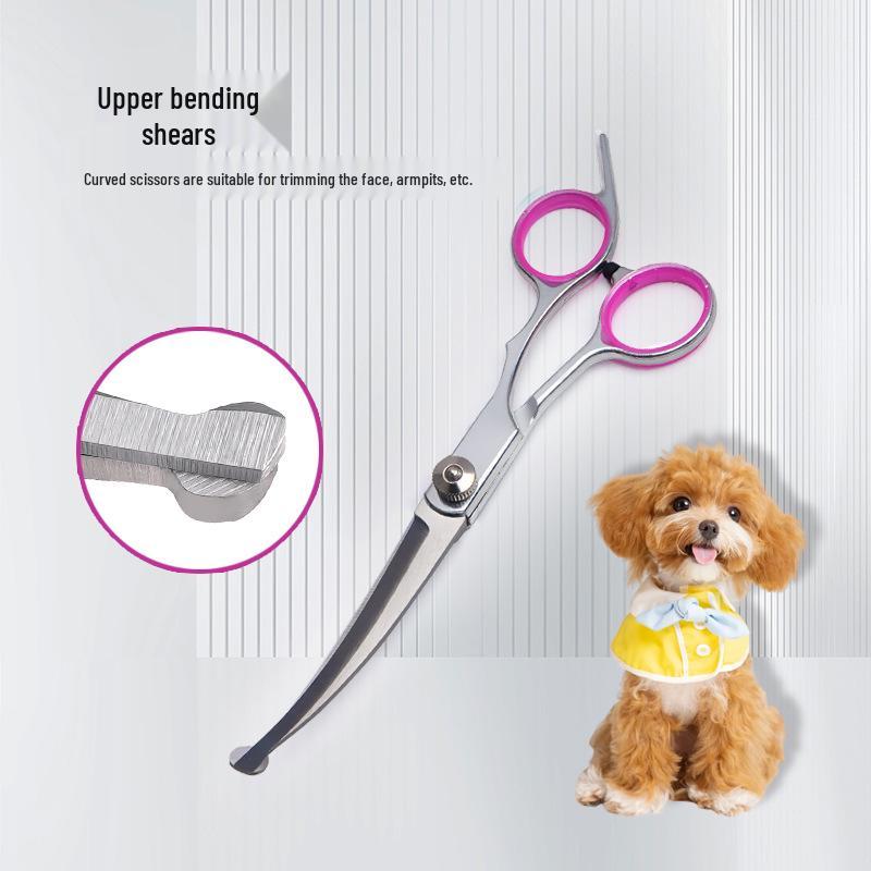 Professional Pet Grooming Scissors for Hair Trimming - Ideal for Teddy, Bichon, and Dog Hair Cutting.