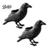 Weather Resistant Planter Crow Succulent Pot, Gothic Raven Plants Holder, Black Bird Pot for Home Decor, Desktop Landscaping Accessory Decorative