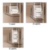 Plastic Multi-Layer Clothing Organizer Large Capacity Foldable Layered Partition Wardrobe Organizer with Hook Space Saving