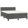 3141540 vidaXL Divan-lit Et Matelas Gris Foncé 140x190cm Velours
