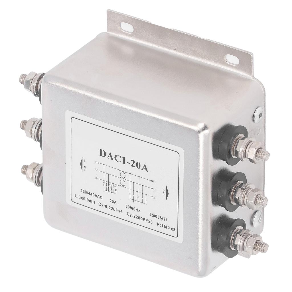 EMI Leistungsfilter 3 Phasen 3 Leiter Entstörung Rauschunterdrücker Leistungs-EMI-Filter AC250V 440V 50 60Hz