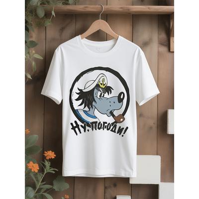 Men'S & Unisex Nu Pogodi Wolf & Rabbit Retro Soviet Animation T-Shirt - Black Vintage Cartoon Character Crew Neck Tee, Collectible Nostalgic for