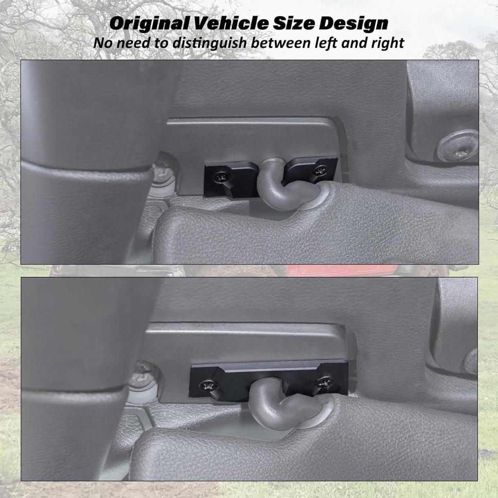 Sun Visor Repair Kit Compatible with 2018 Jeep Wrangler JK/2018- Wrangler JL/- Gladiator JT Interior Accessories Aluminum Alloy Sun Visor Fixing Clip