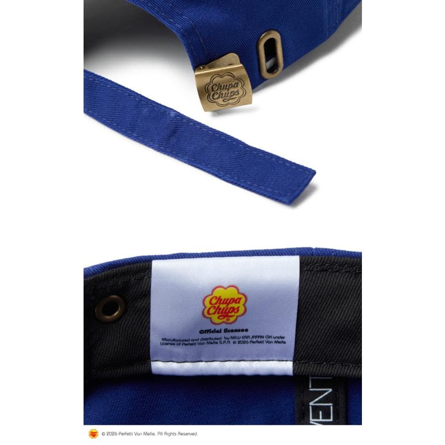 NEWERA Low Cap 9TWENTY Chupa Chups Collaboration Navy 14863797 Adjustable Baseball Cap Curved Visor Stylish [New Era] Men's Women's (JP, Alphabet, M,
