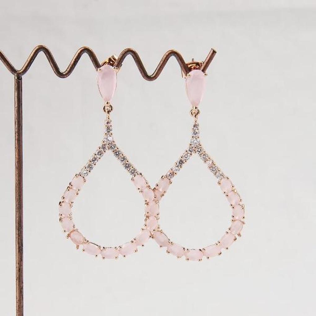 ARTRIA Luxurious and Lovely Round Hoop Crystal Earrings CHAERCR0002