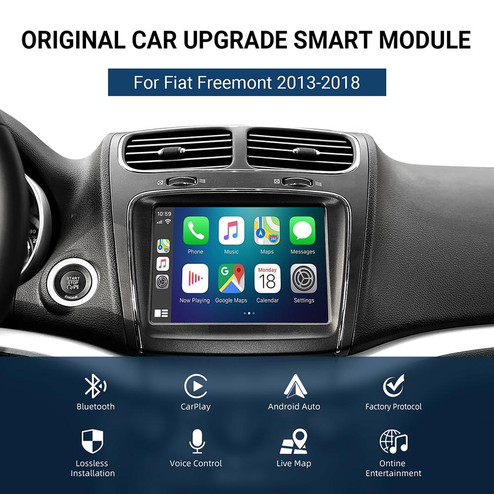 Wireless CarPlay Android Auto Retrofit Kit Decoder Box For Fiat Freemont 2013 2014 2015 2016 2017 2018