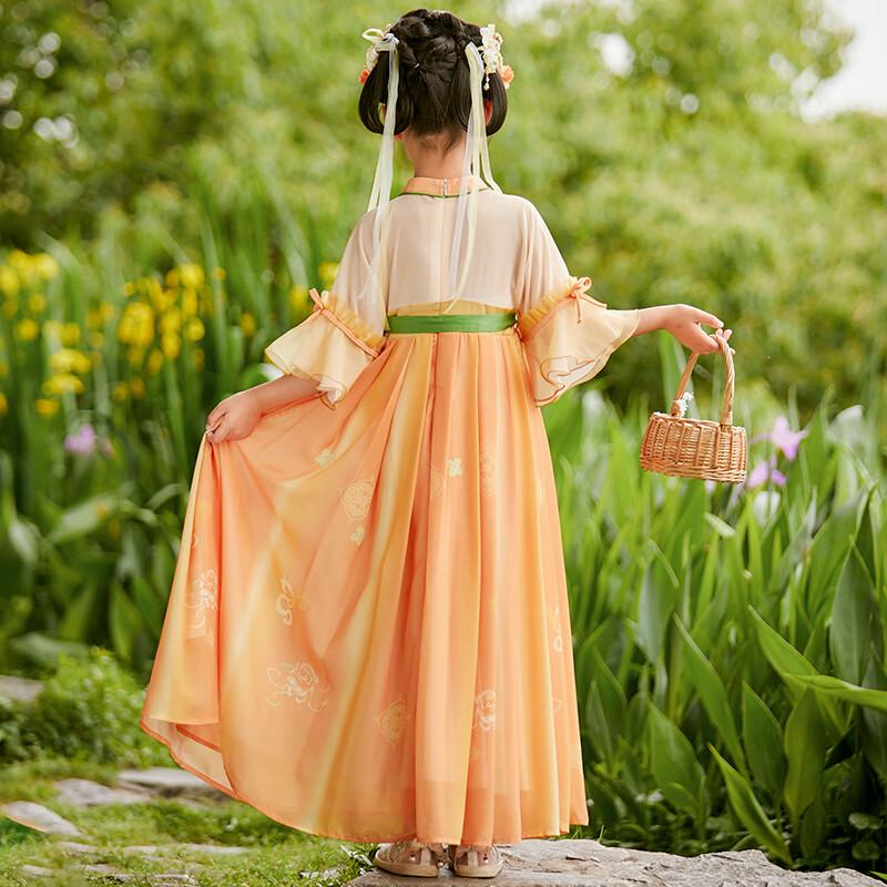Anneyol Girls' Summer Chinese Style Hanfu Princess Dress