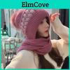 Korean Style Knit Hat With Scarf For Winter Warmth And Windproof Protection