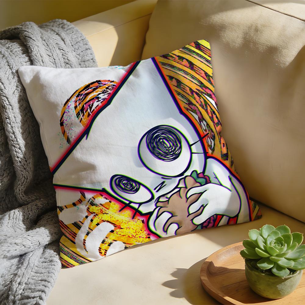 Cushion Cover  Washed Linen  Soft Breathable Decorative Case For Sofa Home BBoykisser Silly Cat Cute Pillow Cover