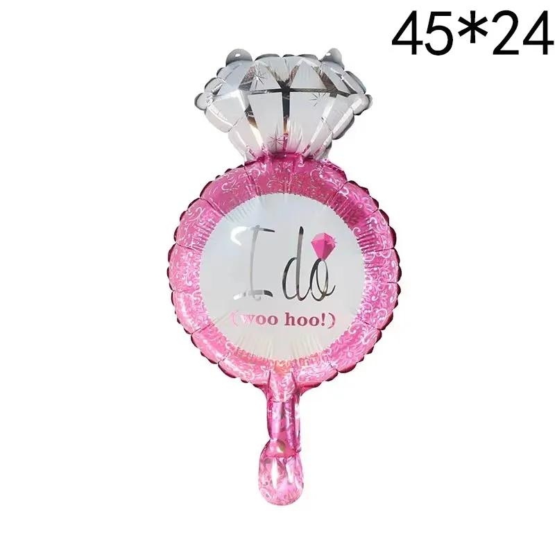 Diamond Ring Balloon Valentine's Day Proposal Balloon Wedding Room Decoration Diamond Ring Aluminum Film  Balloon