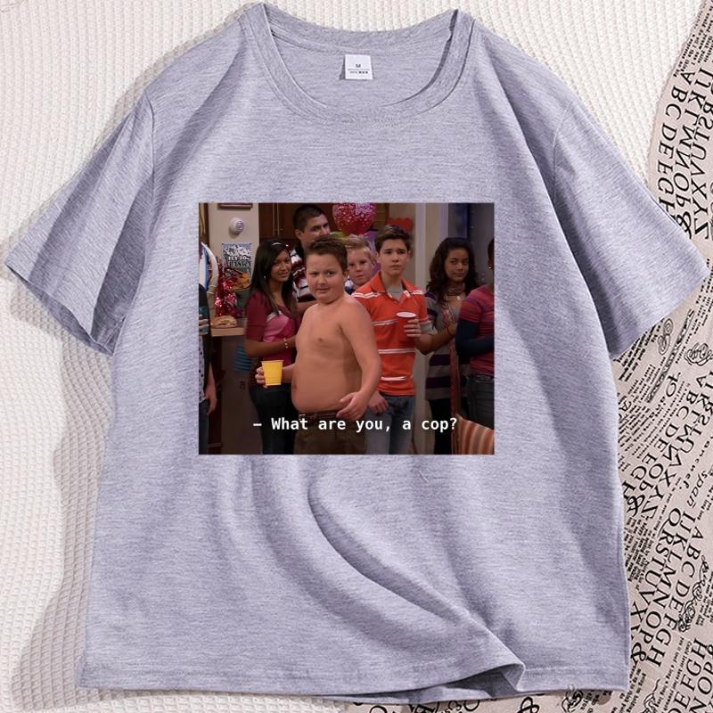 Gibby What Are You A Cop TShirt Casual Cotton Short Sleeve Round Neck Tshirt Streetwear Comfortable Loose Round Neck Tees