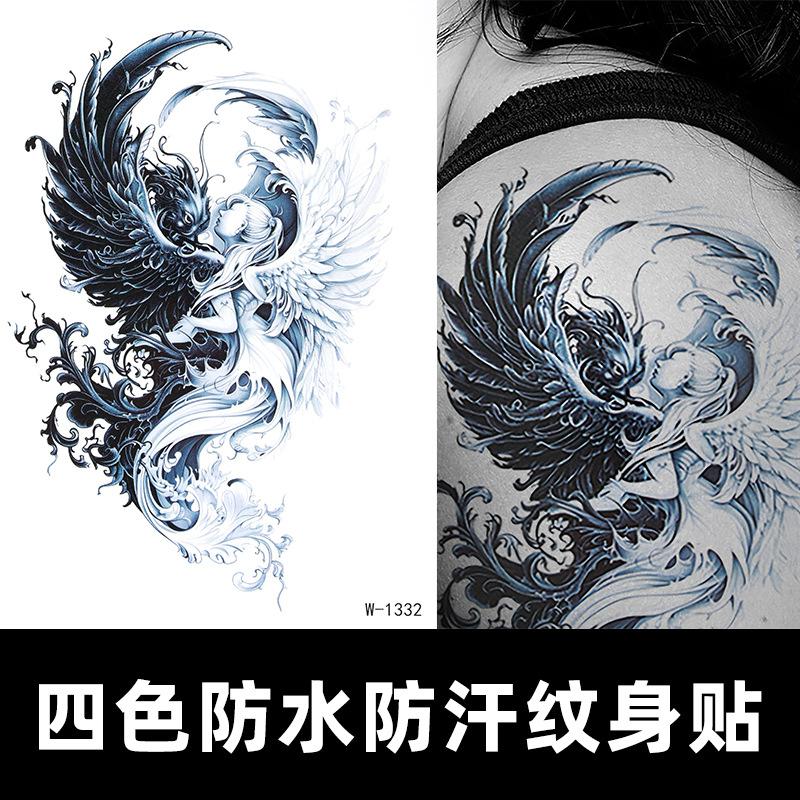Tattoo Sticker Half Arm Waterproof Long-Lasting Disposable Tattoo Male And Female Flower Arm Tattoo Sticker