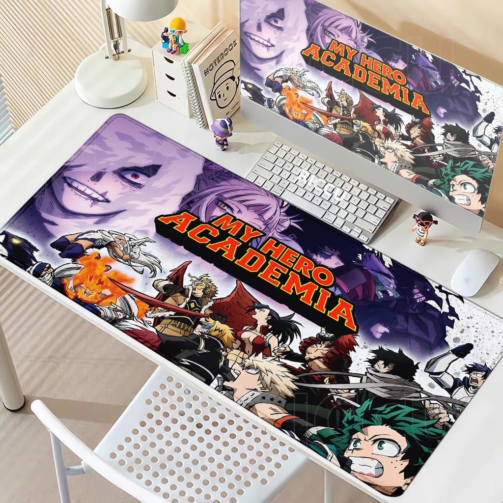 900x400 Mouse Pad My Hero Academia Keyboard Pad Gaming Accessories Extended Desk Mat Office Rubber Anti-slip XXL Tapis De Souris