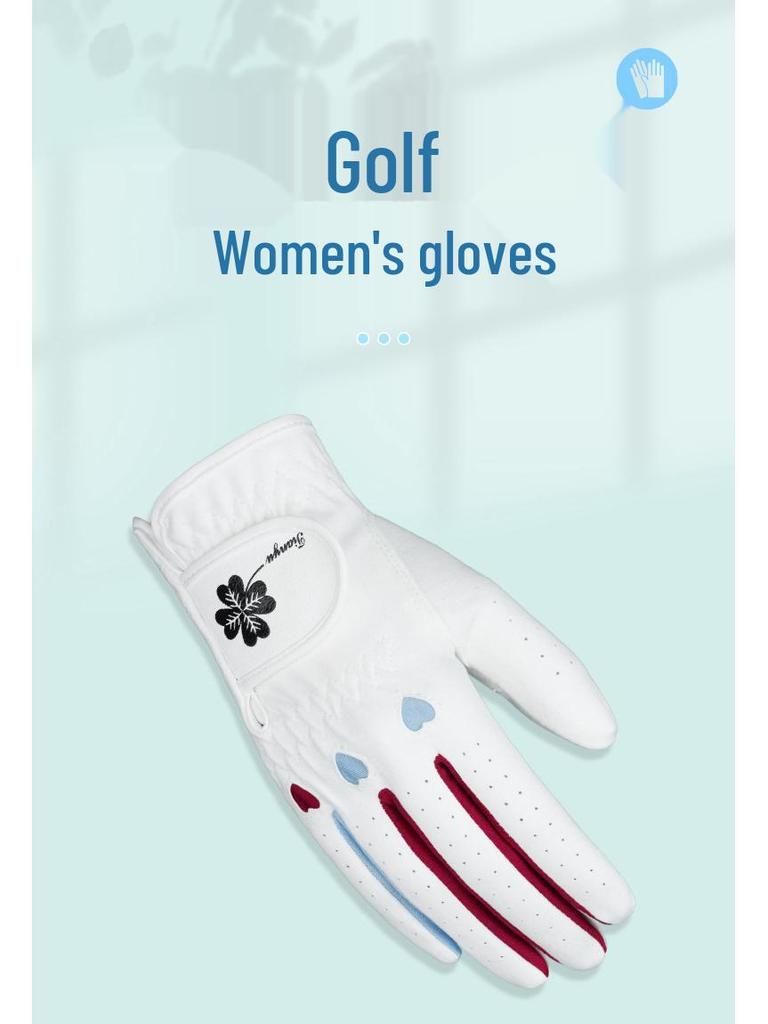 Women's Non-Slip Breathable Golf Gloves - Korean Microfiber, Wear-Resistant, 1 Pair