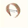 3 Piece Set Elegant Chiffon Embroidered Flower Headband – Sweet Floral Headscarf Hair Tie Women's Fashion Hair Accessories