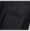 Women's Black High-Waist Flare Pants with Slit - New 2025 Spring/Autumn Slimming Style