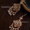 New French Court Style Earrings Set With Diamonds Zircon Tassels Antique Round From Manufacturer