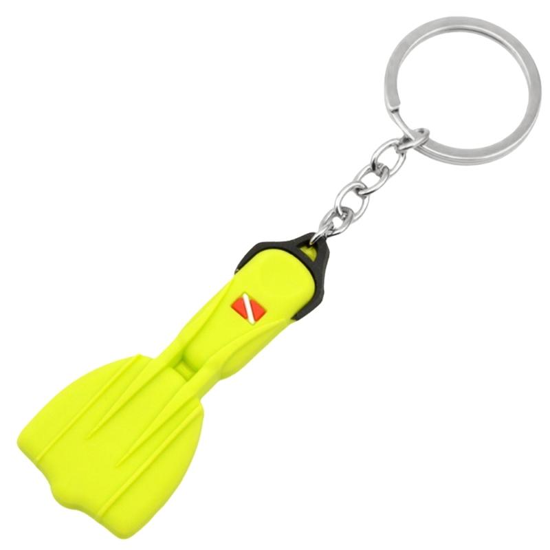Porte-clés Palmes de Plongée en Silicone Porte-clés Palmes de Plongée Polyvalent Accessoire Suspendu pour Clés et Sacs à Dos