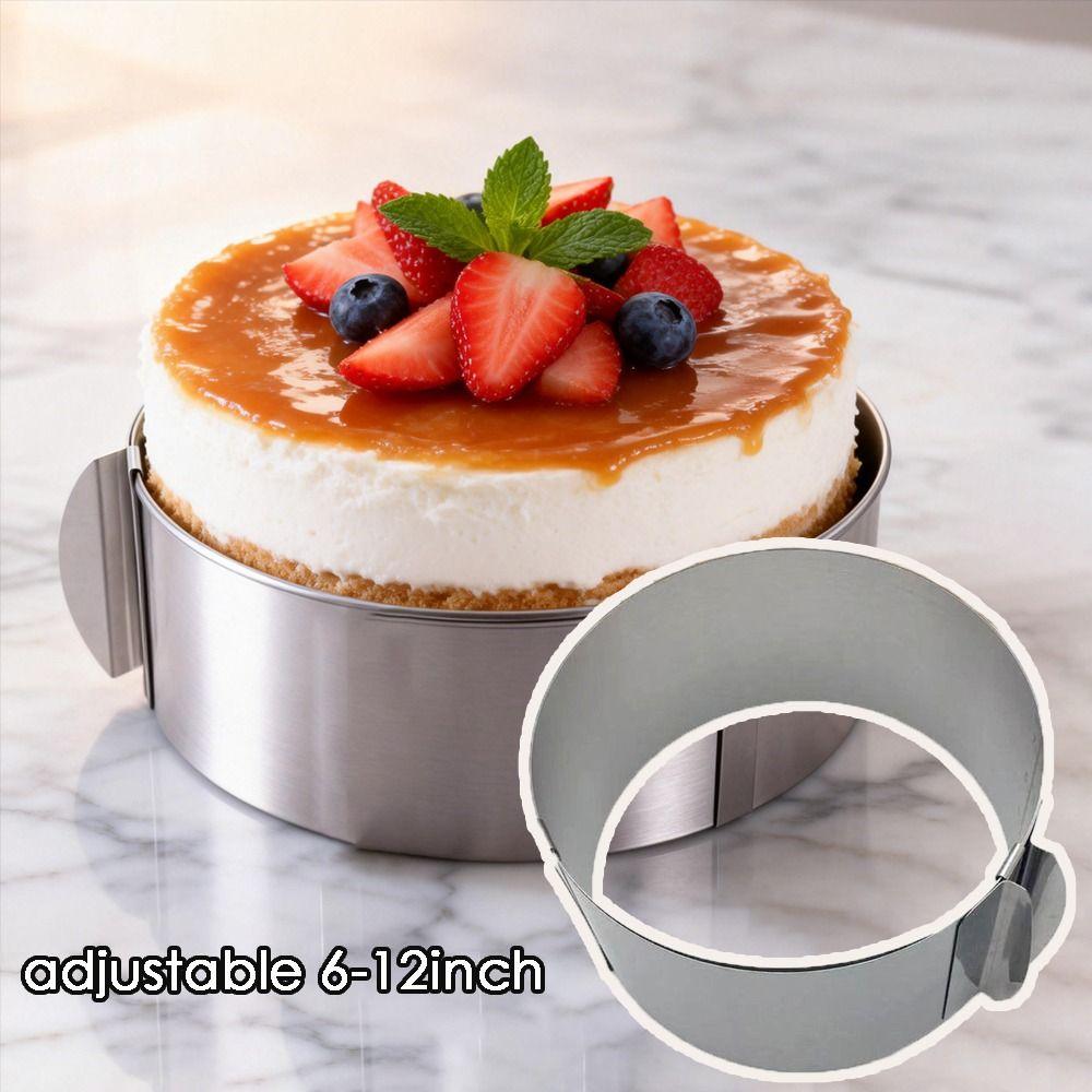 Adjustable Sizes Mousse Baking Mold 6-12inch Cake Ring Molds Round Cake Rings  for Pastry Baking