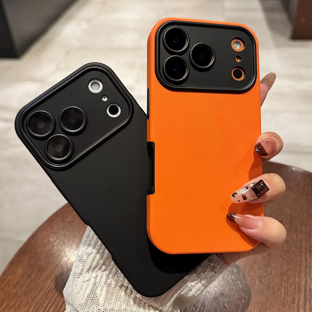 2 in 1 dual color fine hole shockproof phone case for For Iphone 17 16 15 14 13 Pro Max Air full scratch-proof hard bumper cover
