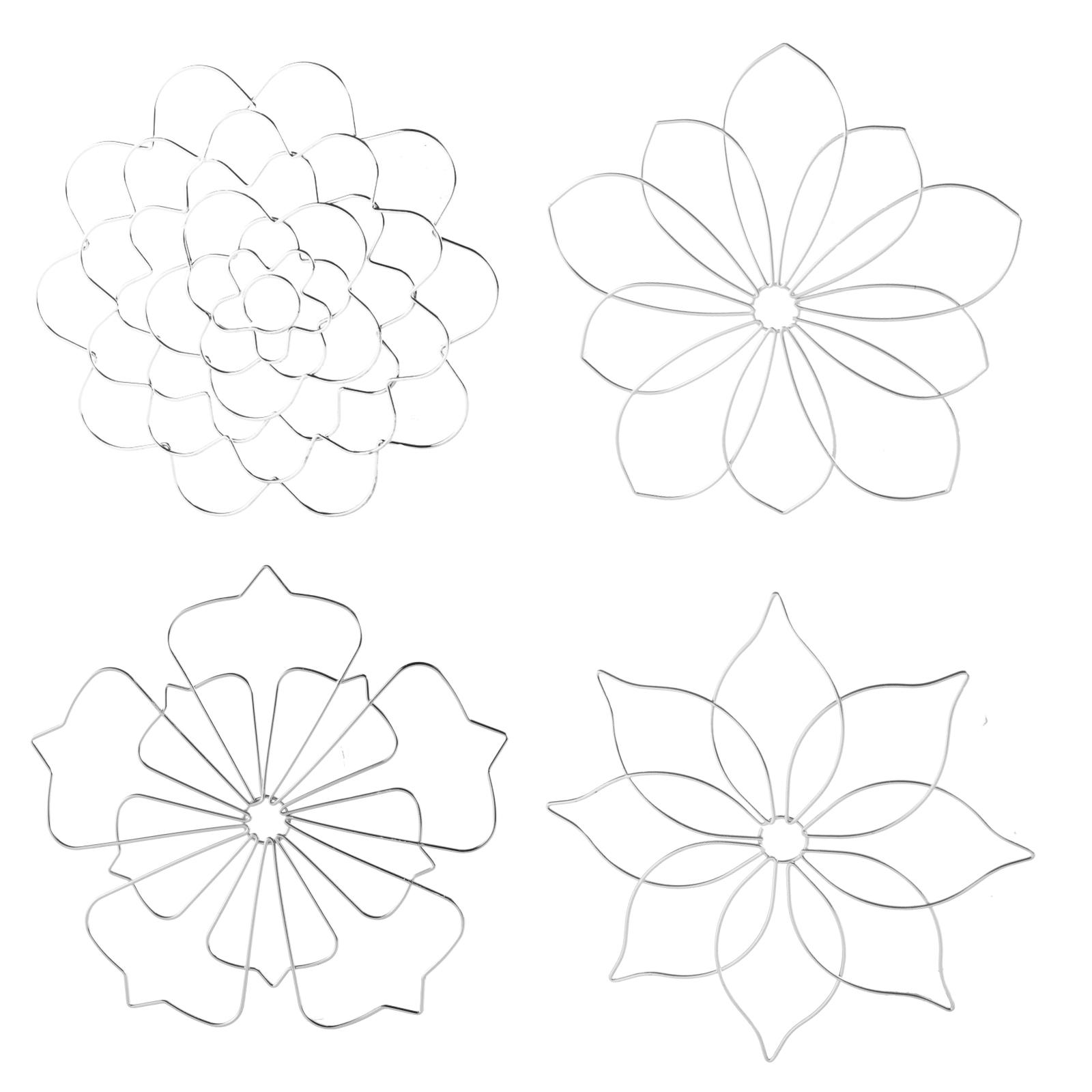 

Держатель для цветочной композиции из нержавеющей стали, 4 шт., цветочная сетка, инструмент для вазы, многоразовое крепление букета для ваз 5 дюймов