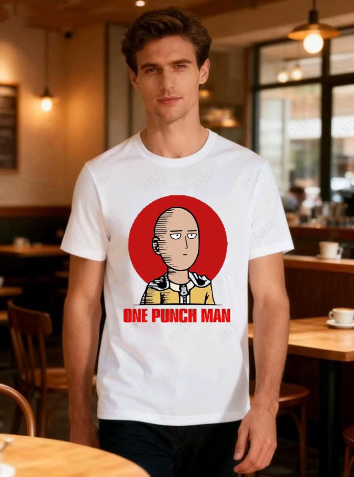 One Punch Superunisex Character Commemorative Tshirt Classic Japanese Hot Blooded Anime Male Female Same Cotton Short Sleeve