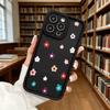 Minimalist Colorful Flowers Soft TPU Phone Case for iPhone 17 16 15 14 13 12 11 Pro Max Plus Shockproof Anti-Slip Cover